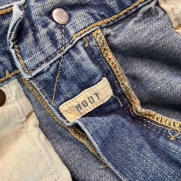 Abercrombie & Fitch RARE Vintage 90's Distressed Boot Cut Low Rise Jeans Size 14 - Picture 5 of 5